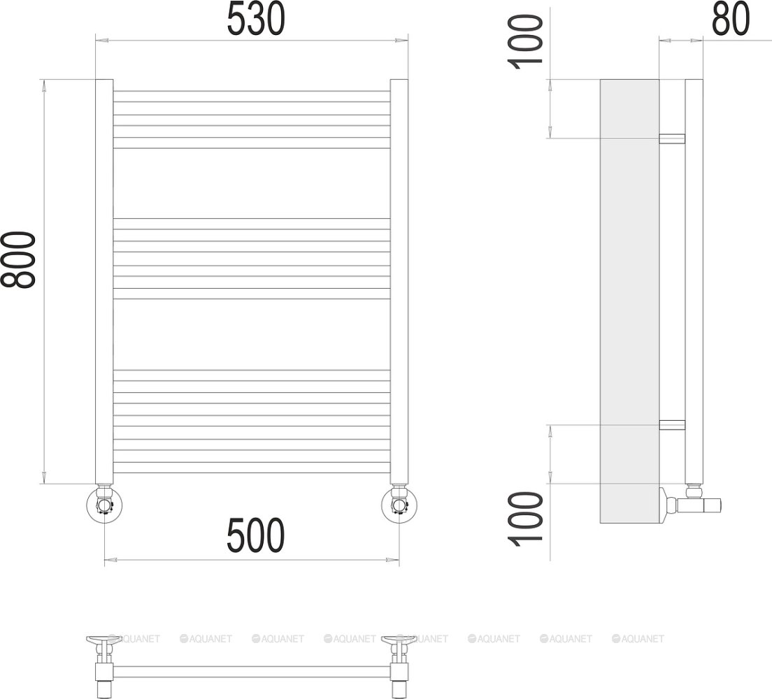 Полотенцесушитель Terminus Сицилия П12 500х800