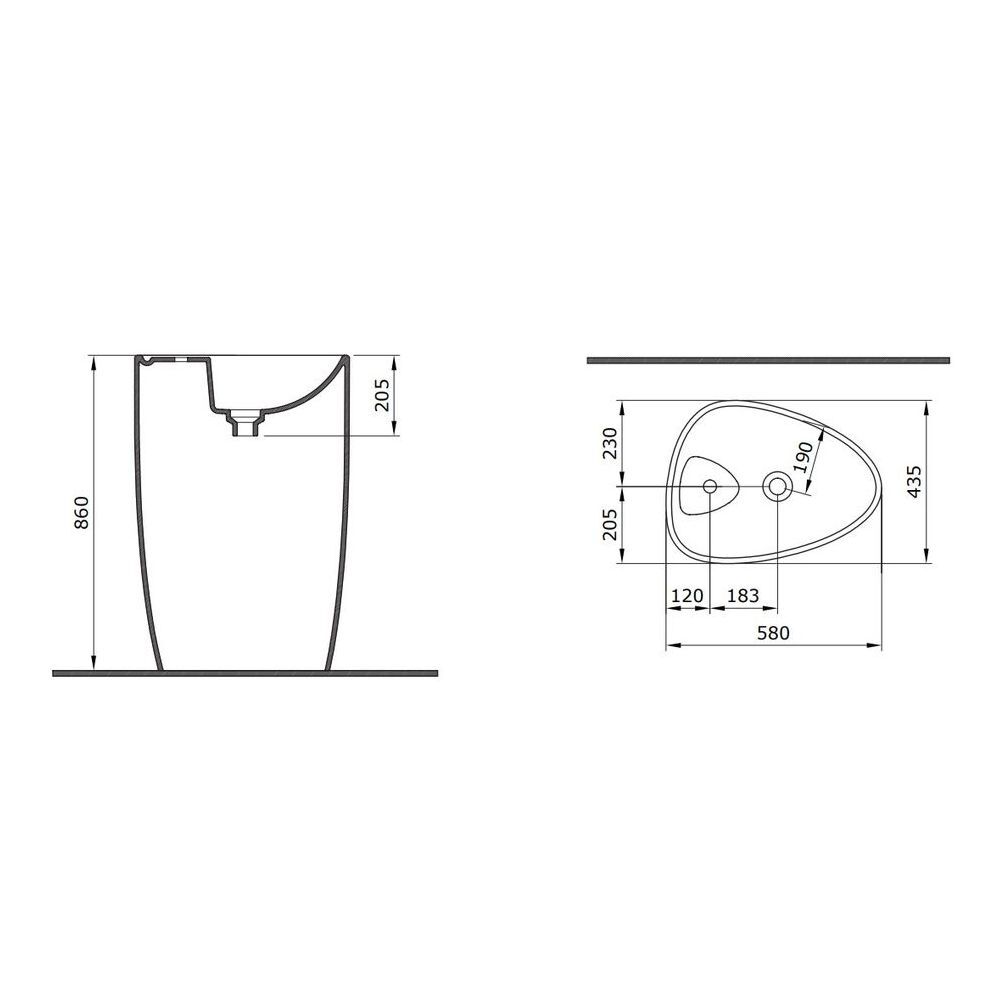 Раковина Allen Brau Infinity 43.5х58 4.21015.20