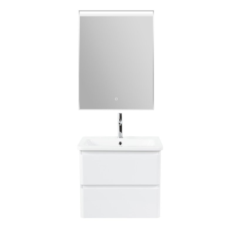 Тумба с раковиной подвесная  BelBagno ALBANO-CER 60 Bianco Lucido, раковина белая