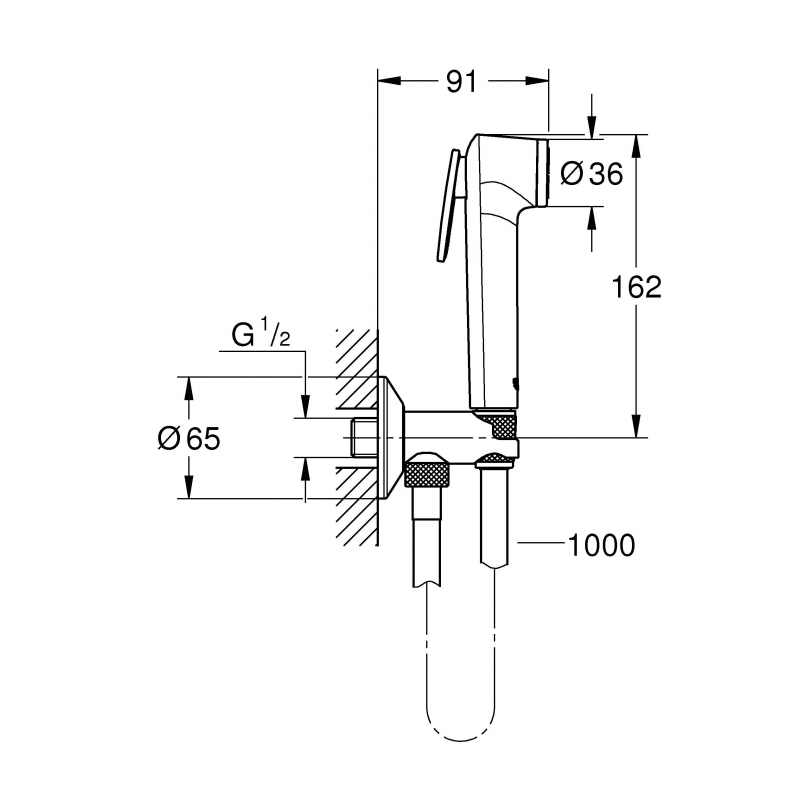 Душ гигиенический Grohe Tempesta-F 26358000 хром