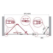 Душевая дверь BelBagno ALBANO-BS-13-40+60-C-Cr