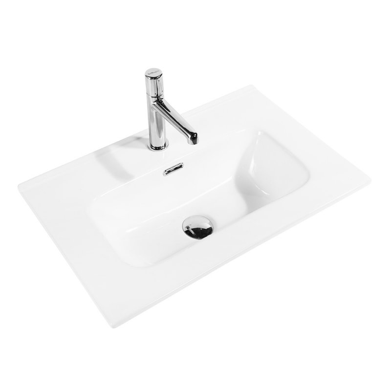 Тумба с раковиной подвесная BelBagno KRAFT 39-70 Rovere Tabacco, раковина белая