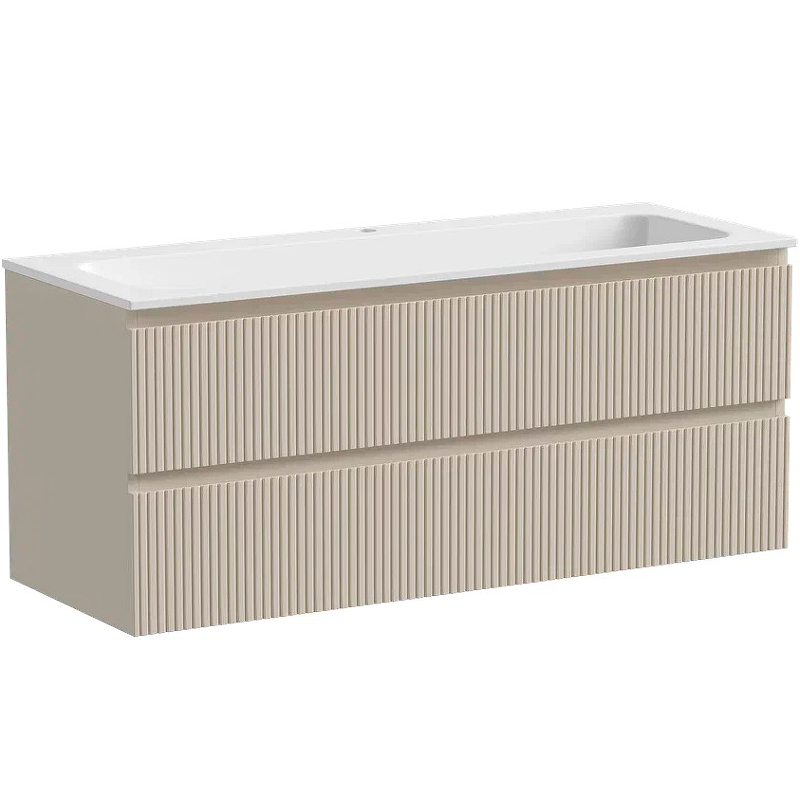 Тумба подвесная SANCOS Snob T 1195х445х500, c двумя ящиками оснащенными доводчиками, Beige Soft, арт.SNT120CE