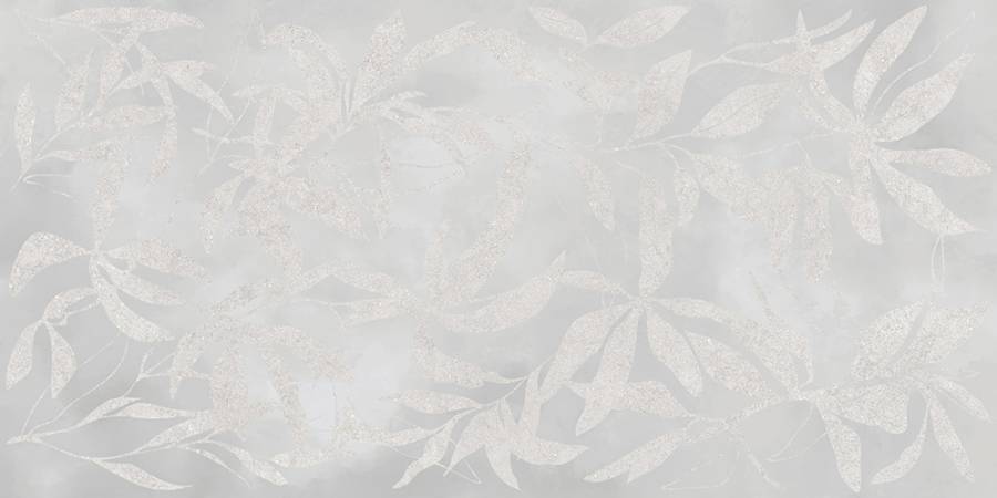 60x120 АртВолл Цветы Серый Матовый Ректификат