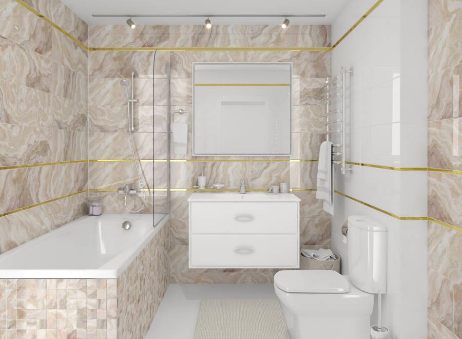 Плитка настенная Crema бежевый 25х75 (9шт/1,69м2), м2