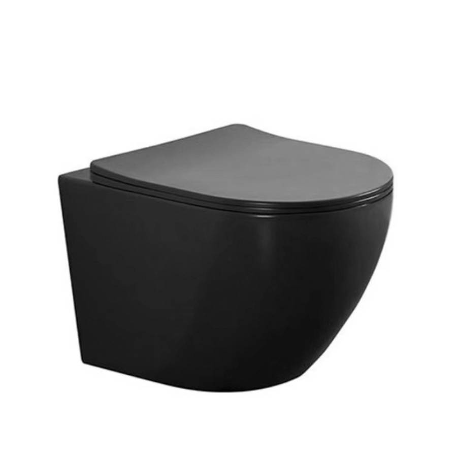 Унитаз подвесной PLAZA , сиденье: дюропласт, цвет: черный гл, арт. PL30117DP