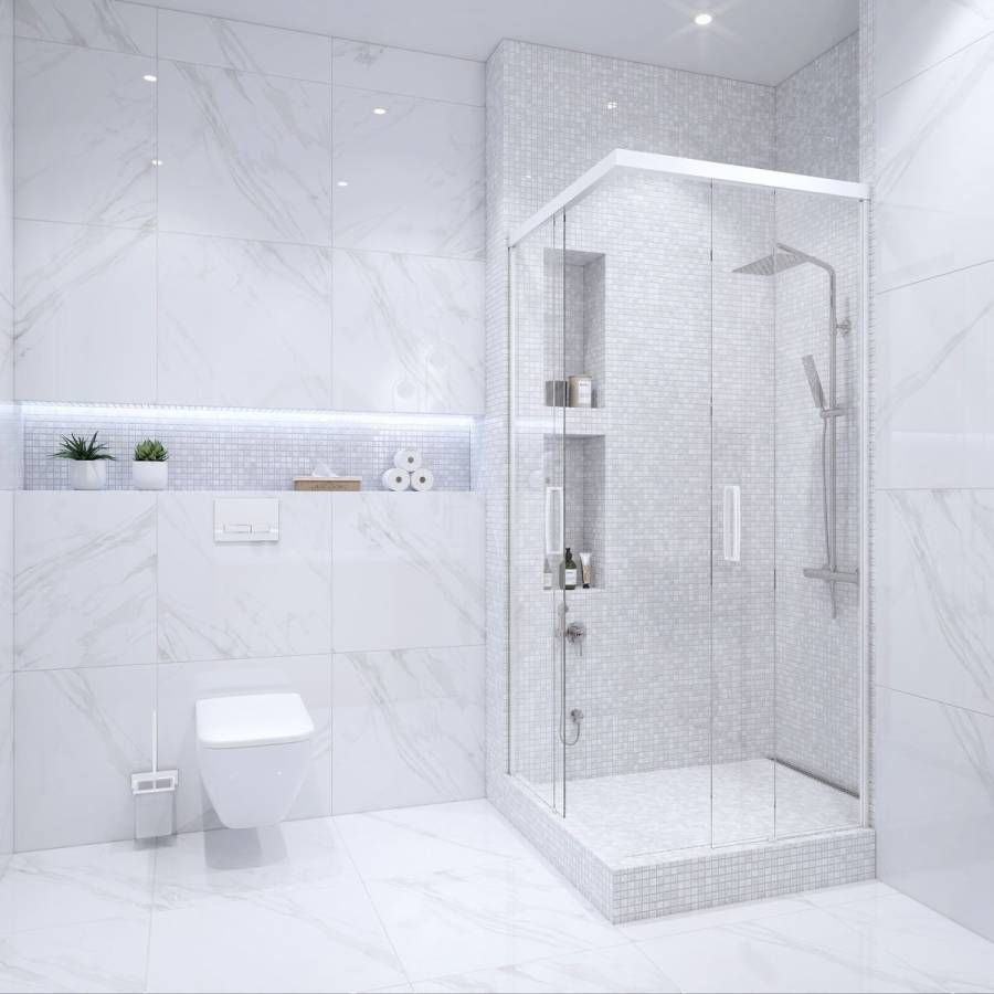 Мозаика натуральный мрамор WHITE POLISHED 20х20, Classic