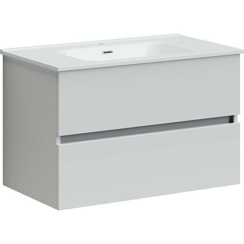 Тумба подвесная SANCOS Urban 790х450х550, c двумя ящиками оснащенными доводчиками, белый глянец , арт. UR80W