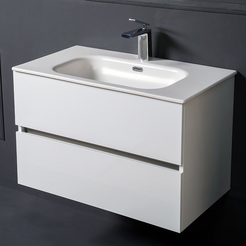 Тумба без раковины Vallessi 80*46cm WHITE 2 полки, 837-080-W Boheme