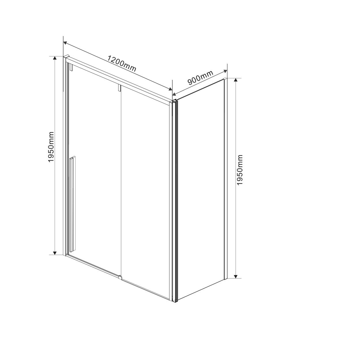 Душевой уголок Lugano VSR-1L9012CL-1, 1200*900, хром, стекло прозрачное
