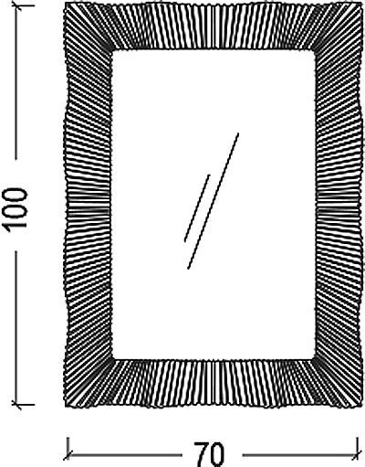 Зеркало SOHO черный глянец с подсветкой, 70х100 558 Boheme