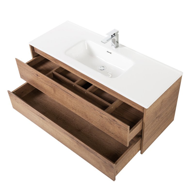 Тумба с раковиной подвесная BelBagno KRAFT 120 Pino Pasadena, раковина белая