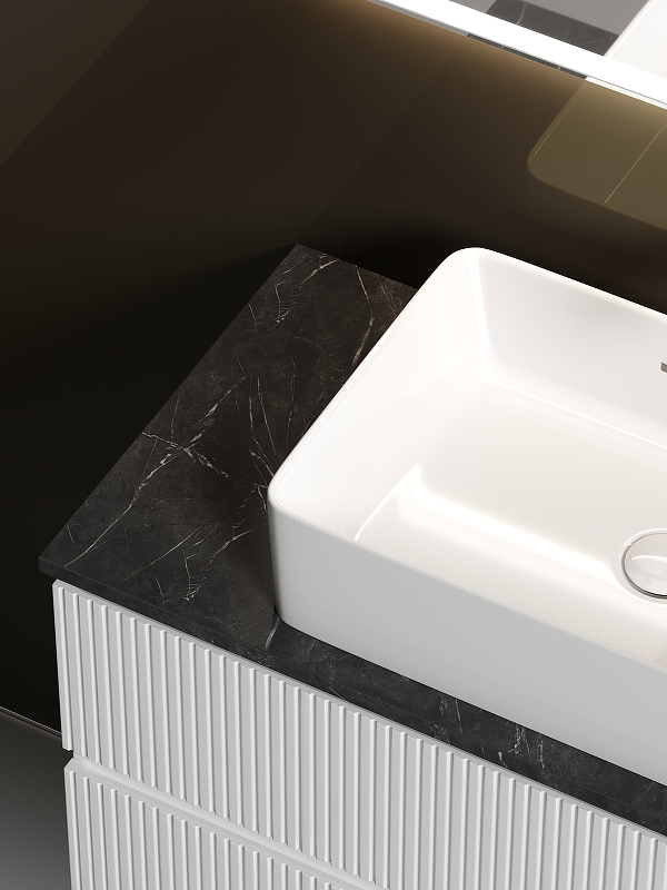 Тумба подвесная SANCOS Snob T 995х445х500, c двумя ящиками оснащенными доводчиками, Bianco, арт.SNT100W