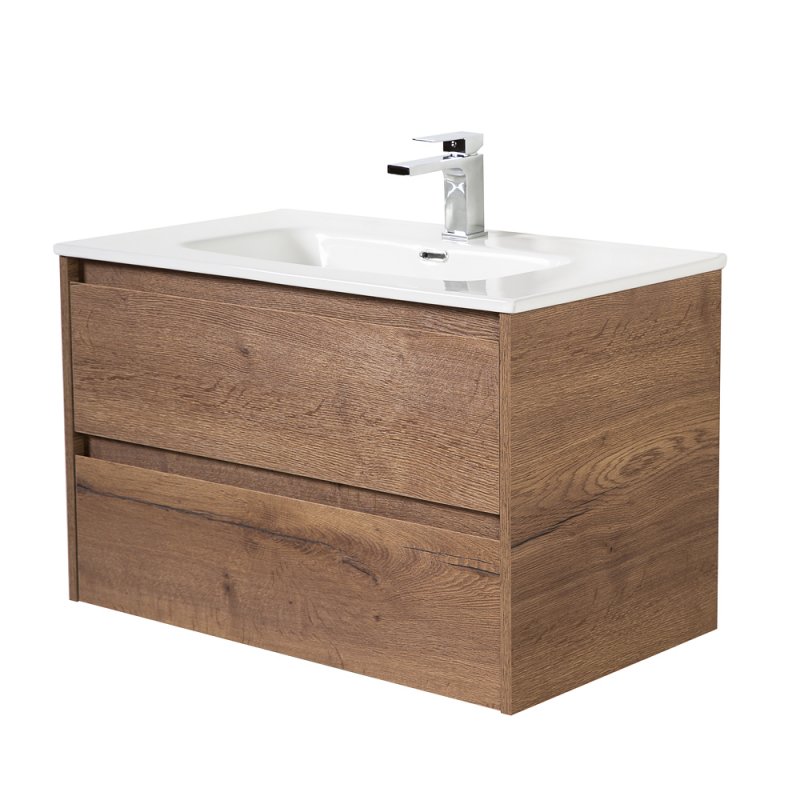 Тумба с раковиной подвесная BelBagno KRAFT 100 Bianco Opaco, раковина белая