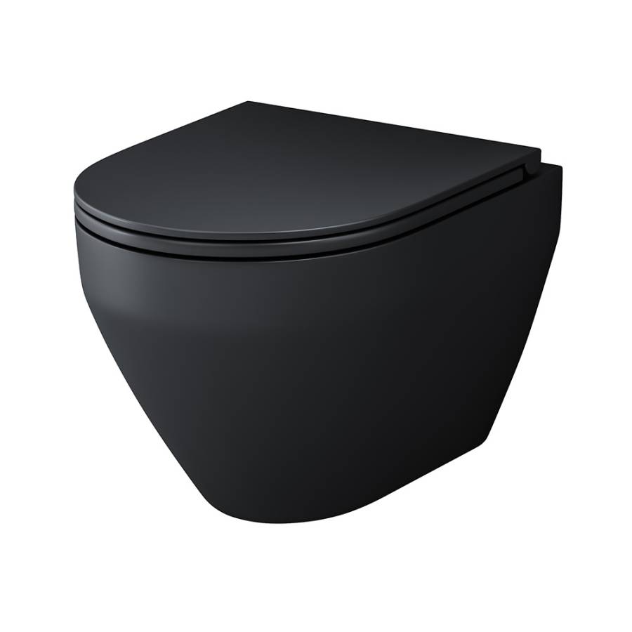 C701700MBSC Spirit V2.0 Унитаз подвесной FlashClean с сиденьем микролифт, черн мат