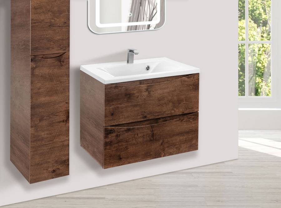 База под раковину Mia 650 подвесная, 2 выкатных ящика soft close, R.Wood