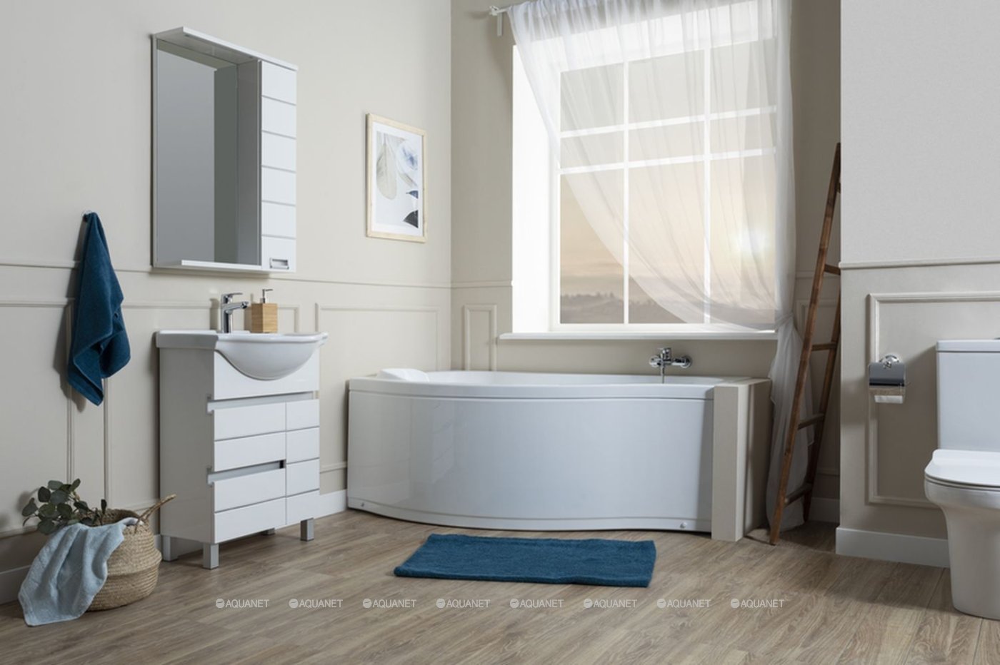 Акриловая ванна Aquanet Palma 170x90/60 L