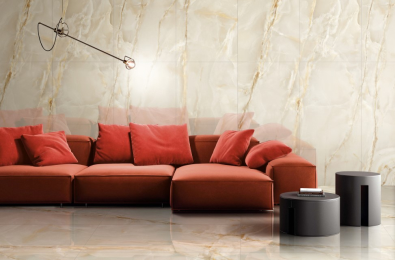 Duna/Bestceramic - Керамогранит - Onice Amber Digital Carving - 120х60 см
