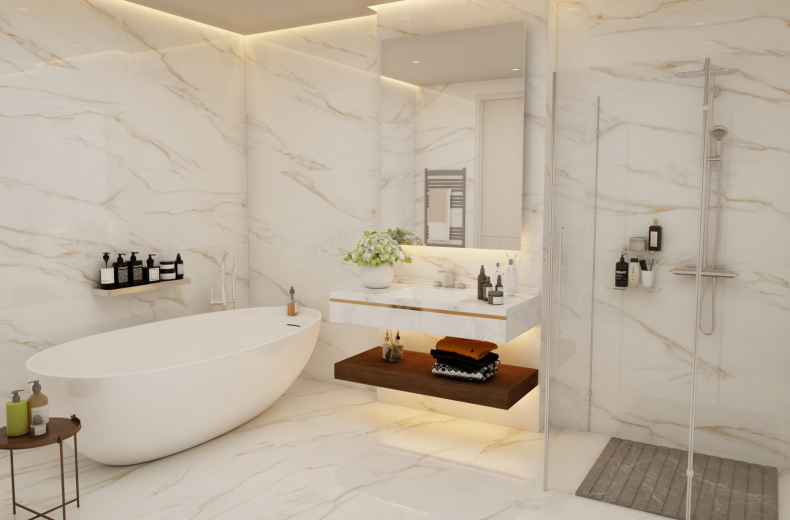 Duna/Bluezone - Oriental - Керамогранит - White - 120х60 см