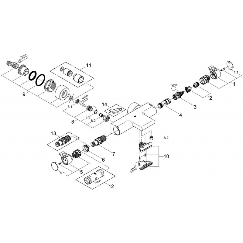 Термостат для ванны Grohe Grohtherm 2000 New 34174001 хром
