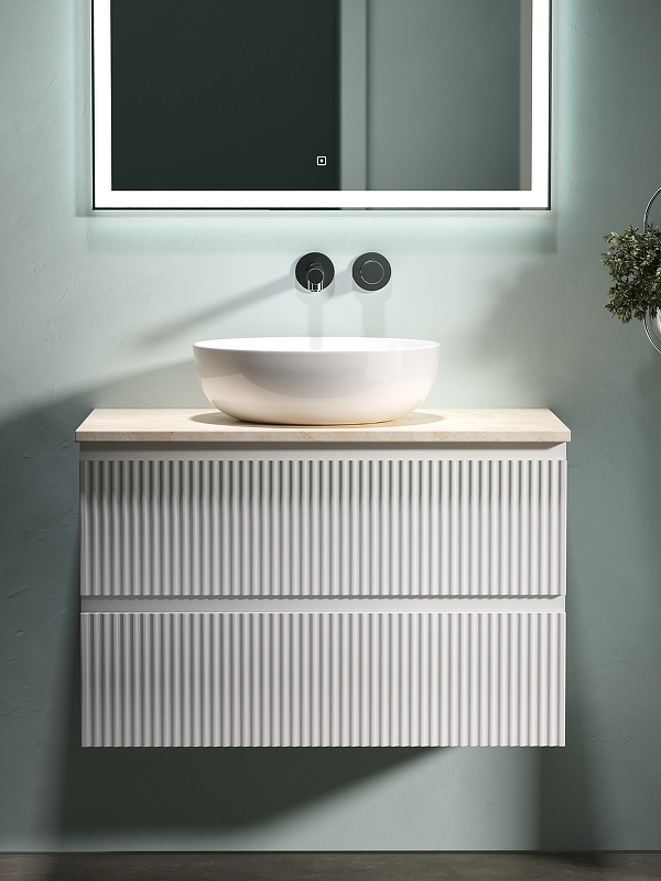 Тумба подвесная SANCOS Snob R 790х445х500, c двумя ящиками оснащенными доводчиками, Bianco, арт.SNR80W