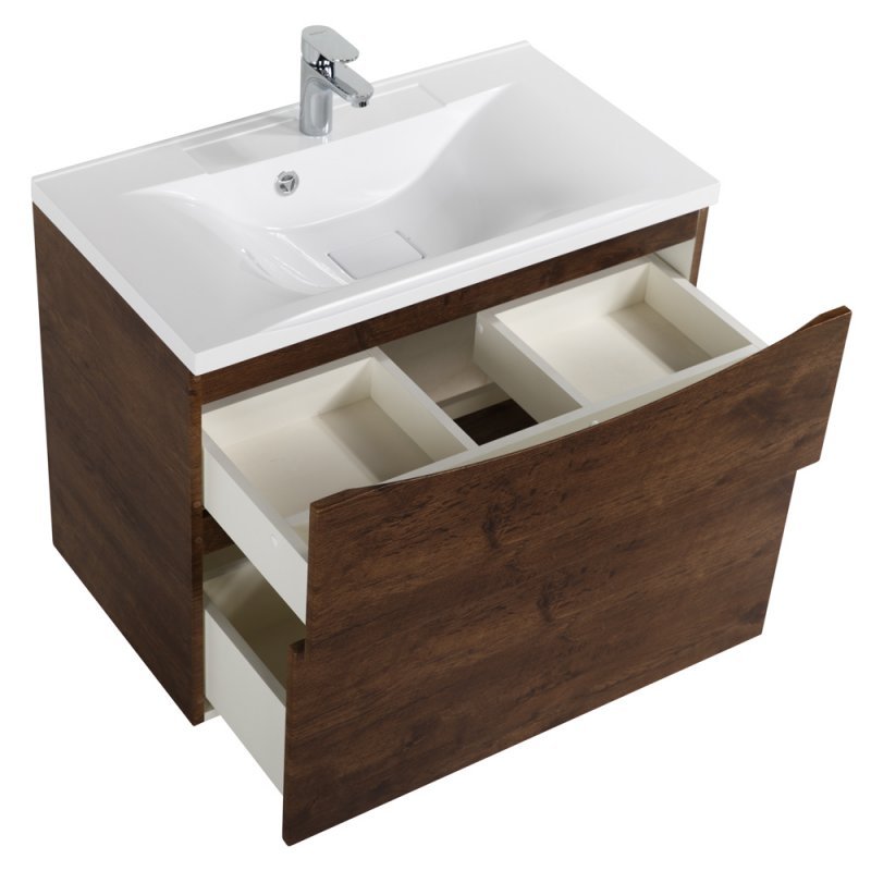Тумба с раковиной подвесная BelBagno MARINO-H60 80 Bianco Lucido, раковина белая