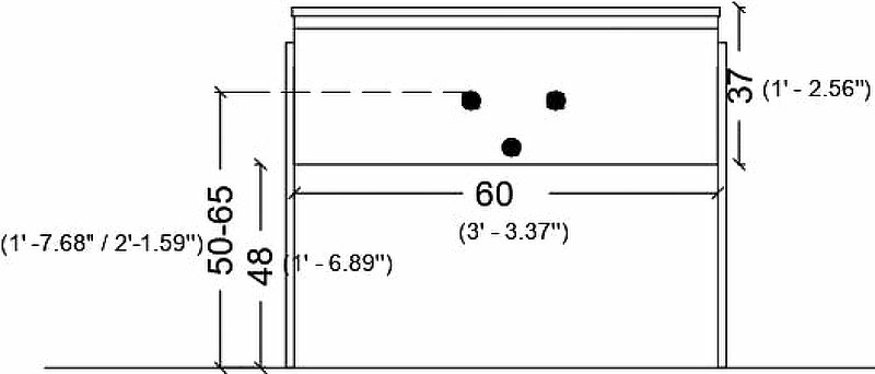 Тумба без раковины Vallessi 60*46см DARK OAK, 1 полка 837-060-D Boheme