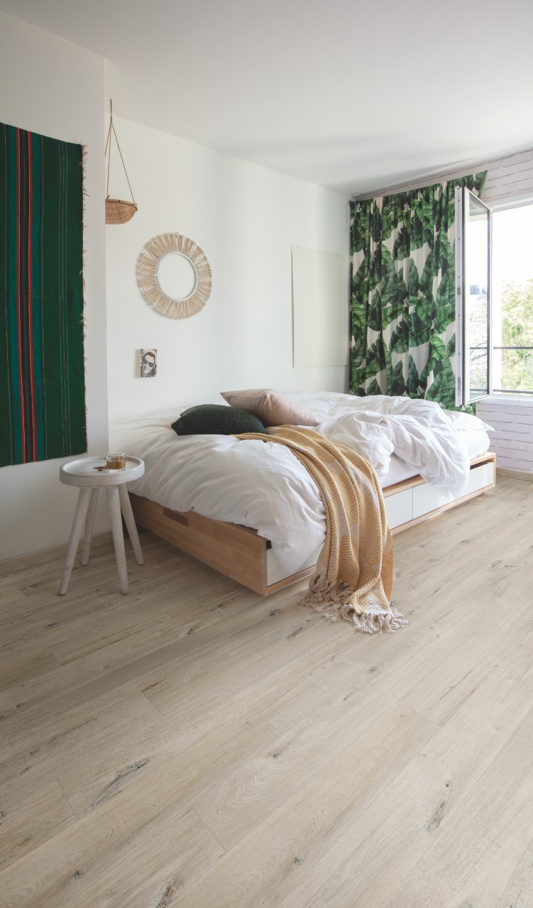 Виниловый ламинат Quick Step LIVYN Pulse Glue Plus PUGP 40200 Дуб Хлопковый Белый