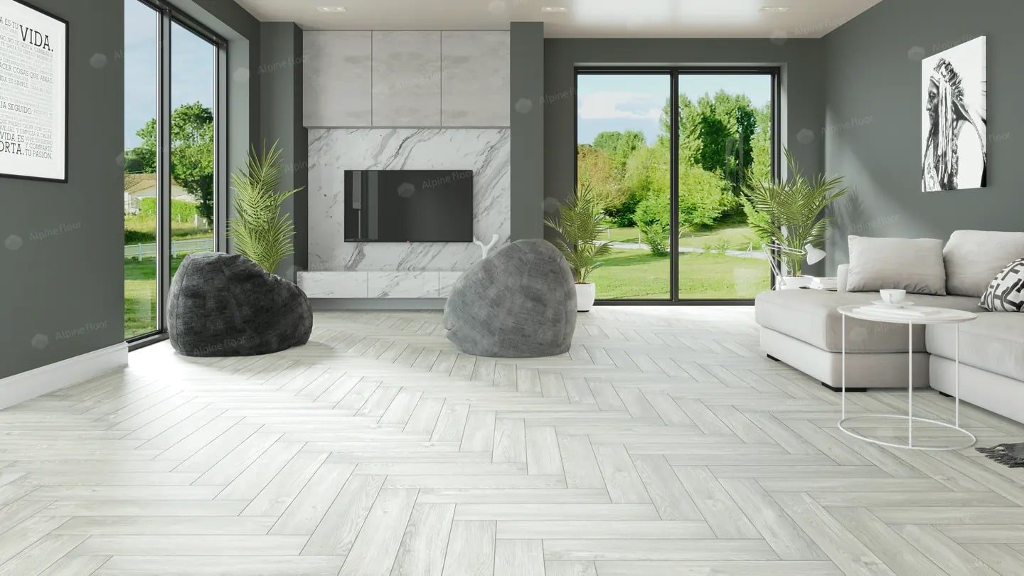 SPC ламинат Alpine Floor Light Parquet ЕСО 13-4 Дуб Арктик (4мм/43/1,95м2) (600мм*125мм), м2