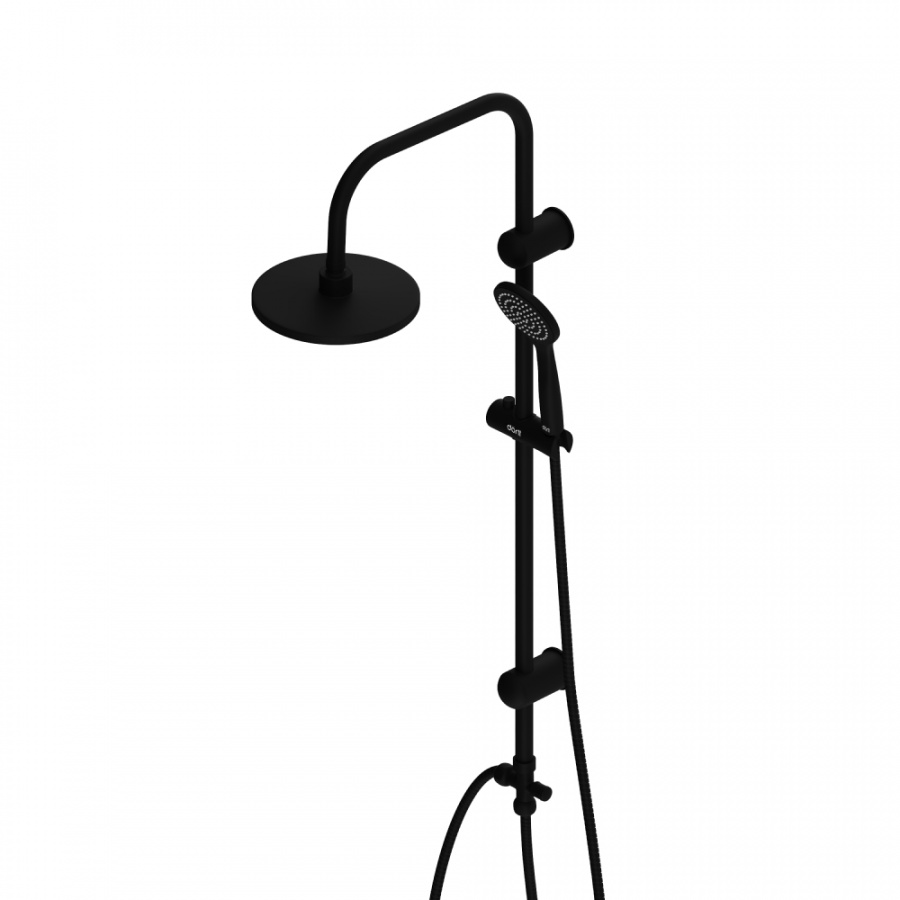 D0708000BL Comfort душевая система с тропическим душем, ручной душ 1F,  цвет Черный