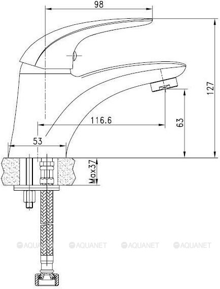 Смеситель с гигиеническим душем Aquanet Cobra SD90363-3