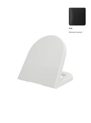 Сиденье для унитаза Soft Close Seat&Cover цвет мат черный, A0374-004, шт