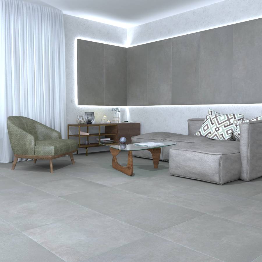 Керамогранит Laparet Betonhome светло-серый матовый 60х120 (2шт_1,44м2), м2