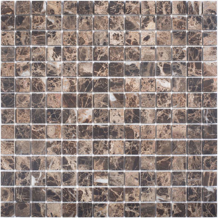 Мозаика натуральный мрамор DARK EMPERADOR MATT 20x20, Classic