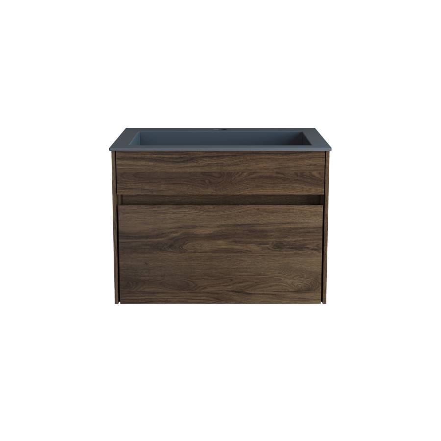 База под раковину Chiara 600 подвесная, 1 выкатной ящик soft-close, C.Oak