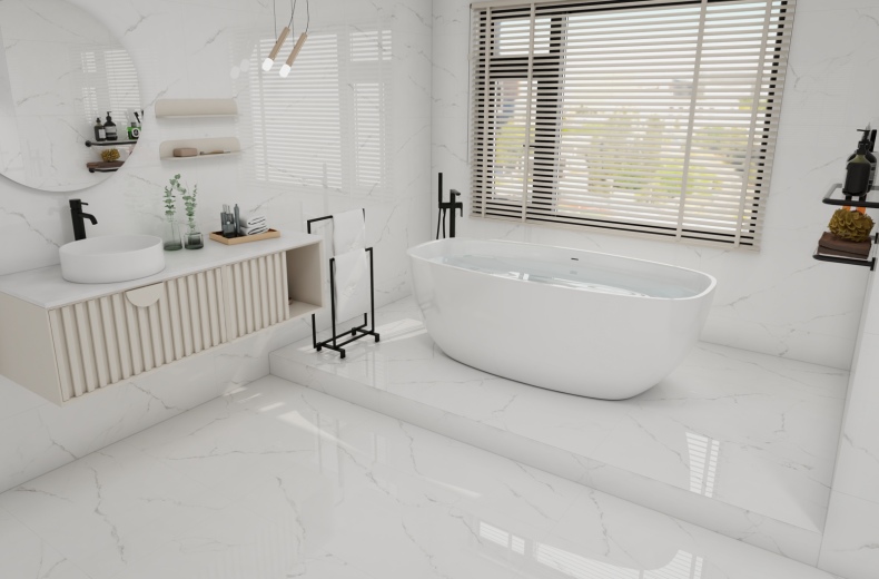 Duna/Velsaa - Керамогранит - Calacatta Lite Satin 60 - 60х60 см 
