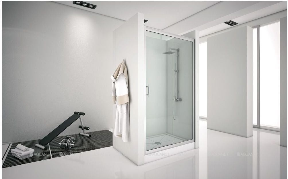 Душевая дверь Aquanet Alfa NAA6121 130, прозрачное стекло
