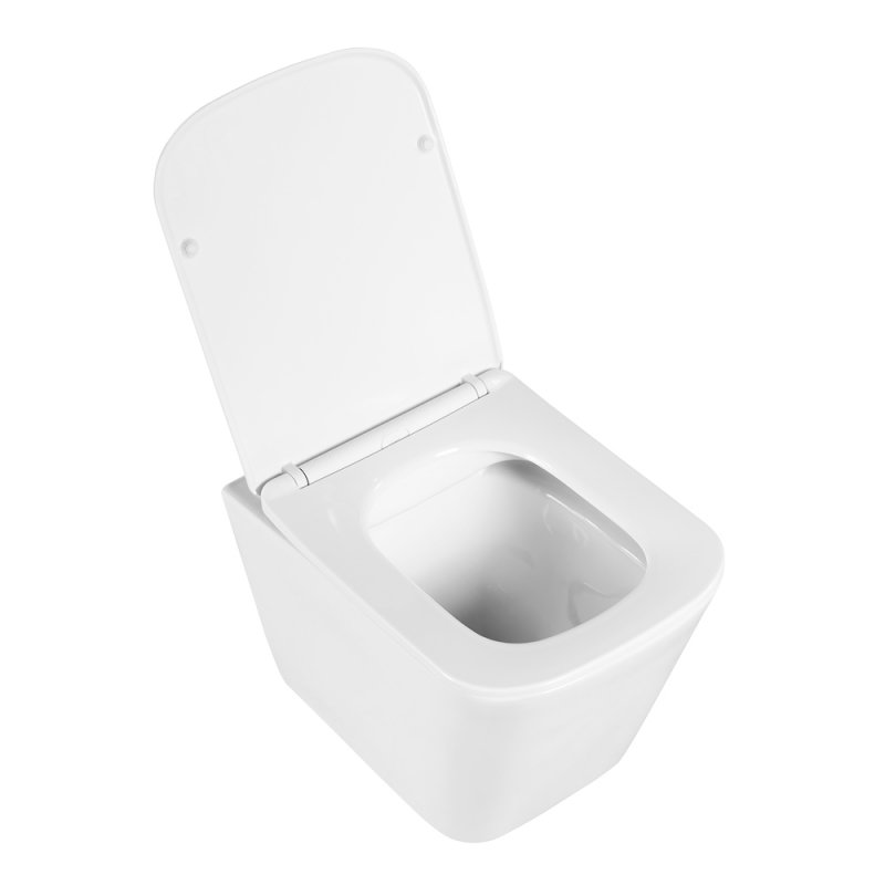 BB3103CHR/SC/BB002-80/BB014-SR-BIANCO Унитаз подвесной с сиденьем BelBagno DUE + Система инсталляции для унитазов с кнопкой смыва BB014-SR-BIANCO Исполнение: Белый 