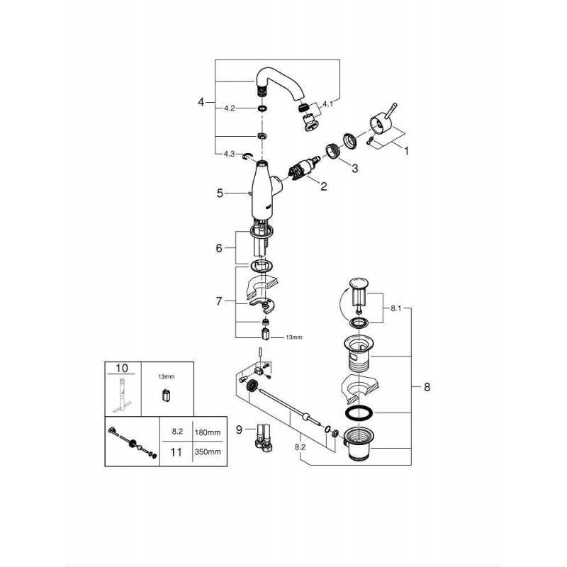 Смеситель для раковины Grohe Essence New 23462001 хром