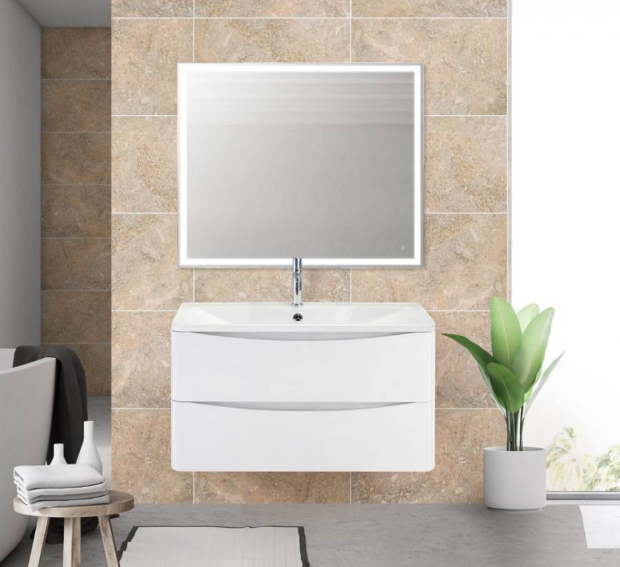 Тумба с раковиной подвесная  BelBagno ACQUA 100 Pino Scania, раковина белая