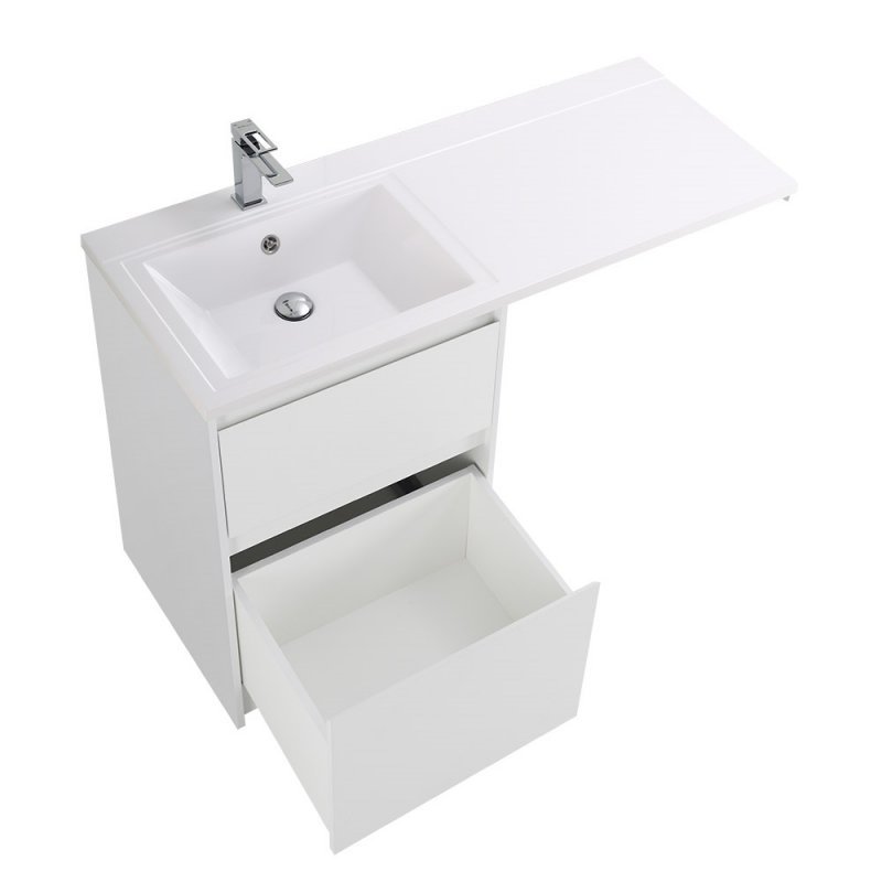 Тумба с раковиной напольная BelBagno KRAFT-LVD-58/120-L Pino Pasadena, раковина белая