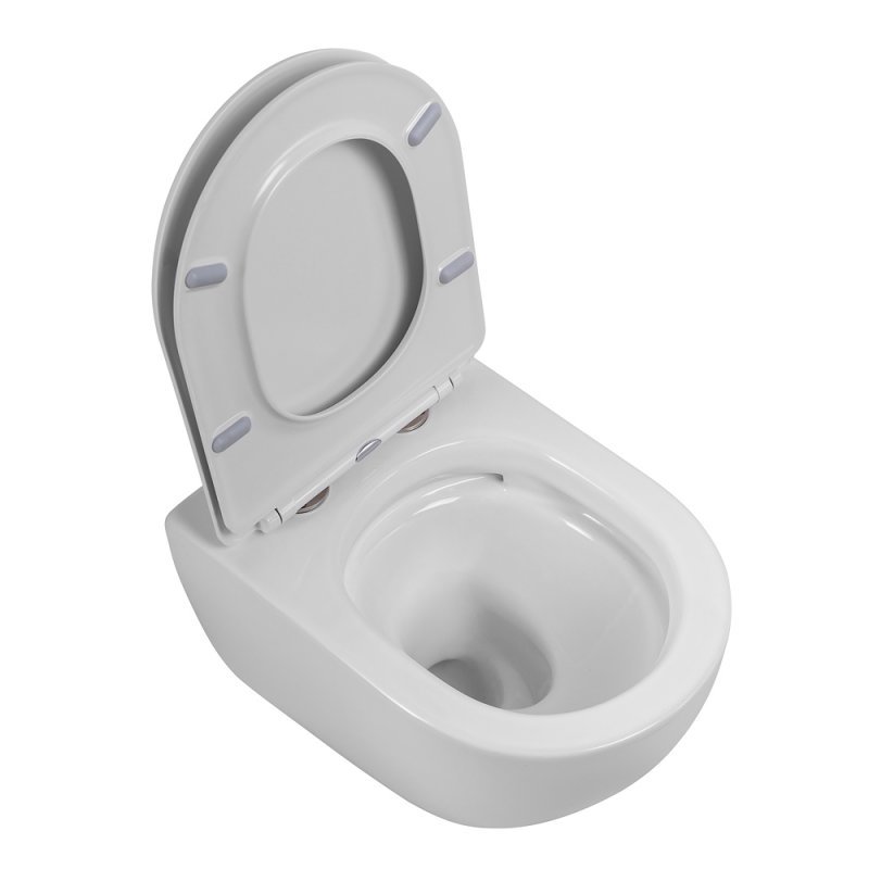 STYLUS-TOR Чаша подвесного унитаза безободкового с системой смыва "Торнадо",  CZR-6601-TH-TOR