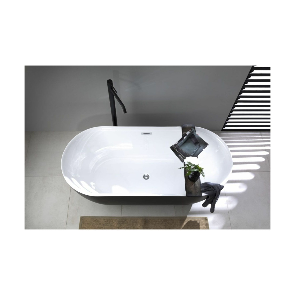 Акриловая ванна Aquanet Delight 170x78 черный матовый
