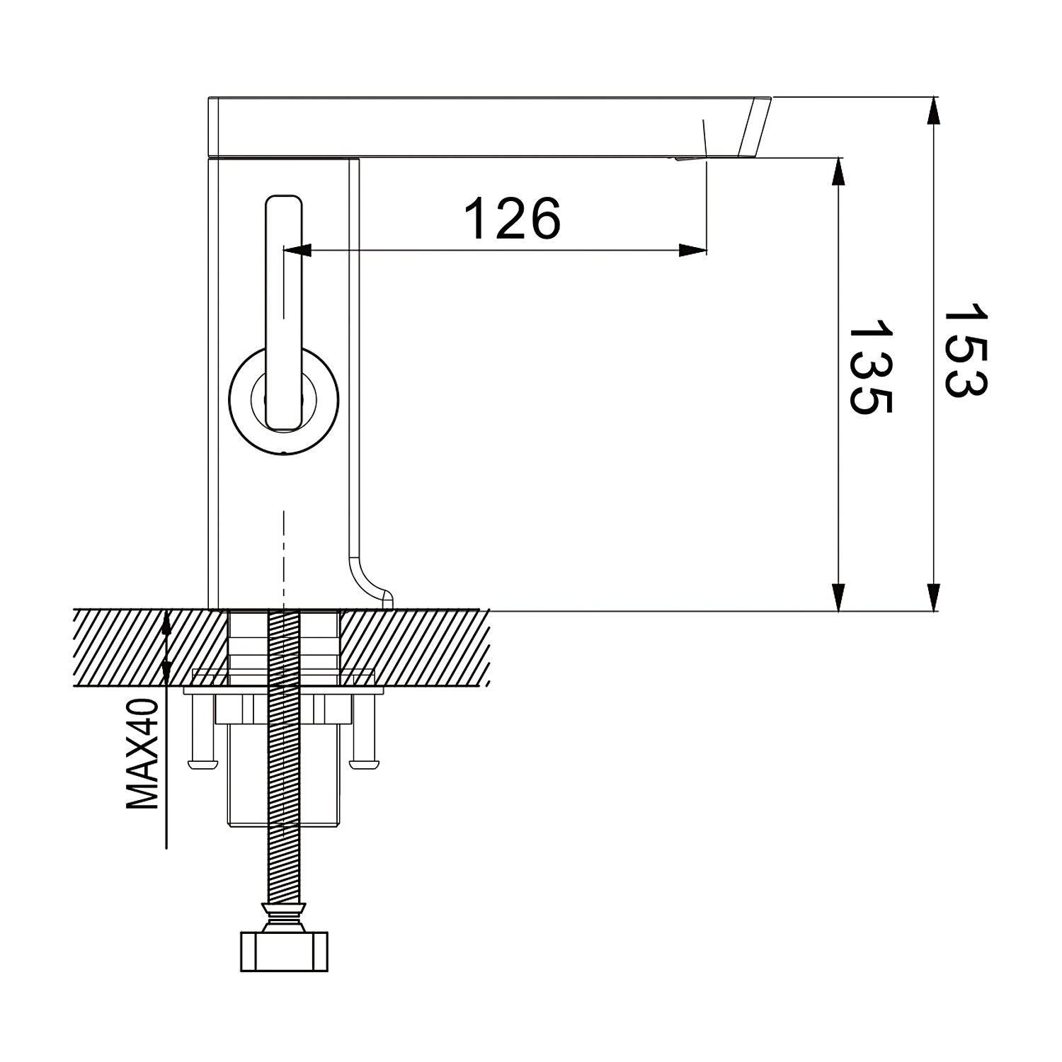 Смеситель для раковины ROSE R18C R1801C