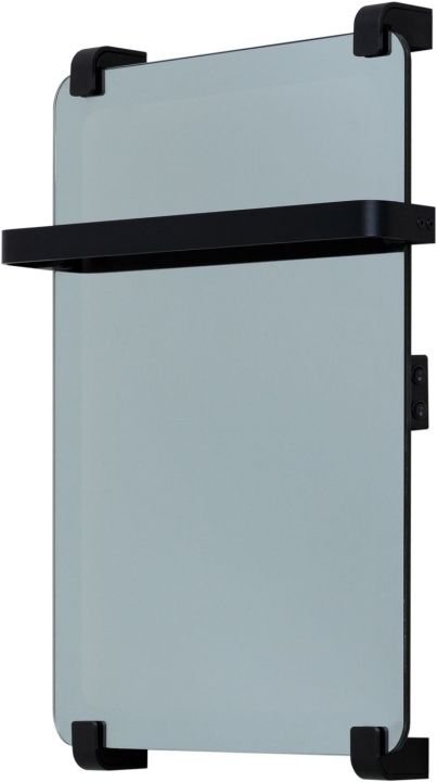 Полотенцесушитель электрический Allen Brau Infinity 60x44 с рейлингом и креплением, черный браш