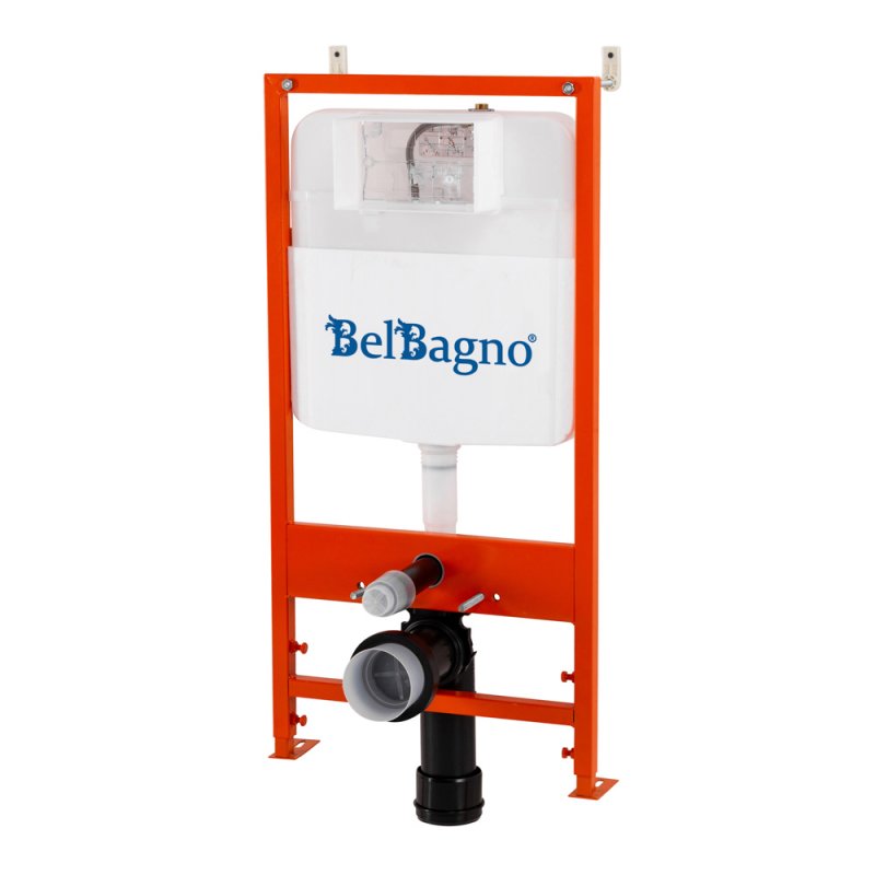 Комплект 2 в 1 Система инсталляции для унитазов BelBagno BB026 с кнопкой смыва BB050CR.MAT