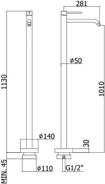 Смеситель для раковины Paffoni Light LIG031CR