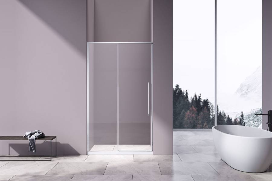 Душевая дверь Slim-N VDS-4SN130CL, 1300, хром, стекло прозрачное
