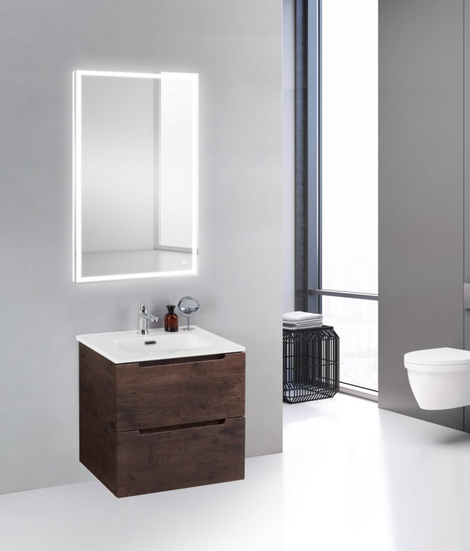 Тумба с раковиной подвесная BelBagno ETNA39-50 Rovere Nature, раковина белая