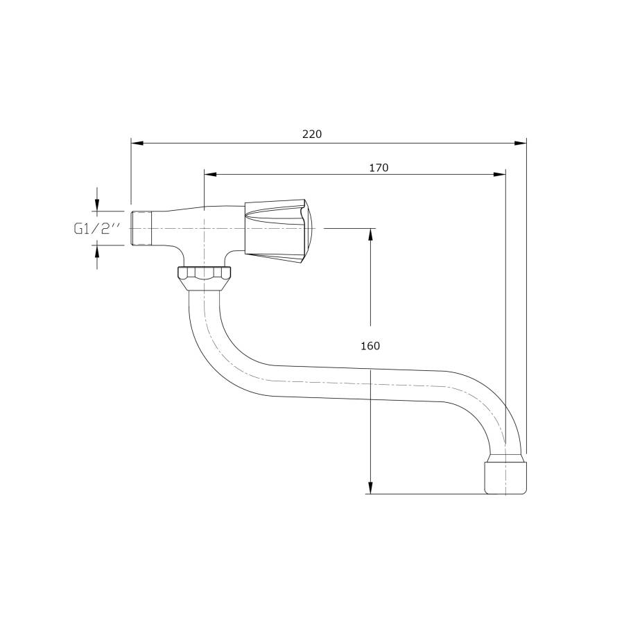 Кран для умывальника RUSH Pioneer (PI7950-28)